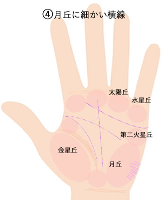 月丘に細かい横線がある意味です。